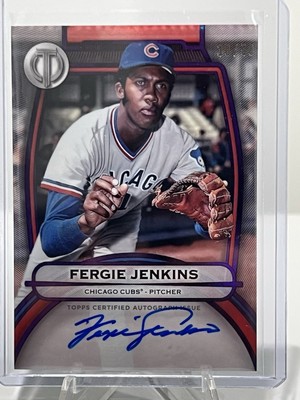 2025 Topps Tribute Fergie Jenkins Purple Auto On Card 30/50 Chicago Cubs