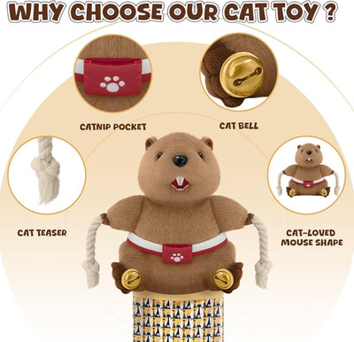 Marionnette Chat De Lutte – Gant Rembourré Pour Jeu Interactif Avec Votre Félin