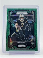 TAYSOM HILL 2023 PANINI PRIZM FOOTBALL GREEN SCOPE SAINTS /75 Q5454