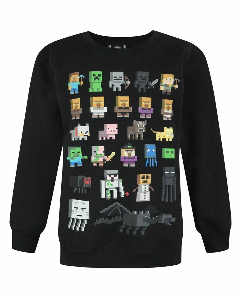 Minecraft sweatshirt, black