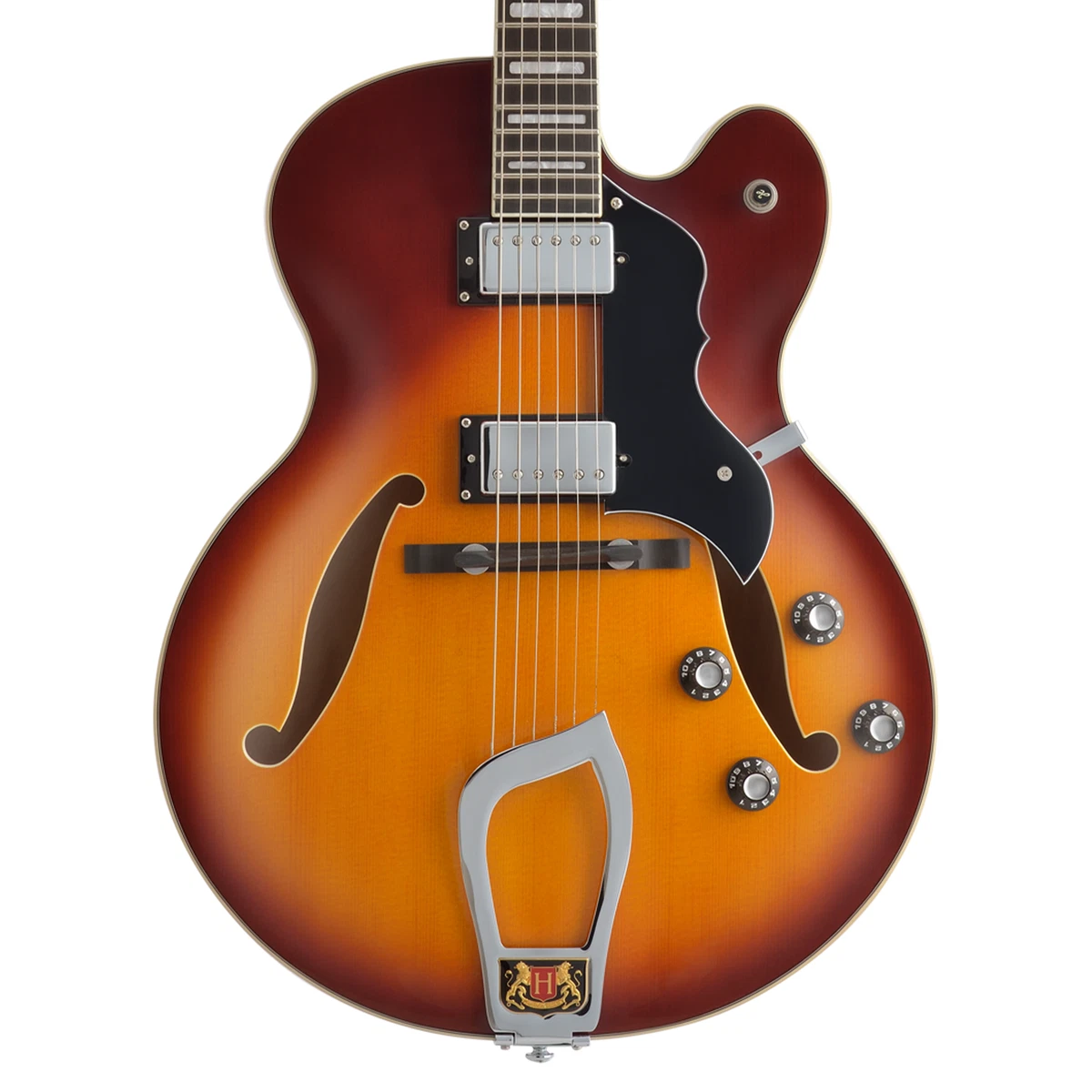 Hagstrom HJ 800 Single Cut Hollow Electric Guitar - Vintage