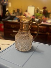 vintage silver-plated/crystal claret pitcher,...