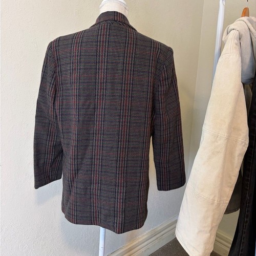 Vintage SagHarbor Houndstooth Dark Academia Minimalist Preppy Chic Casual Blazer, $30 - Photo 3