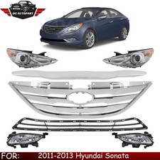 Front Grille Assembly Headlight Assembly Kit For 2011-2013 Hyundai Sonata Front Grille Assembly Headlight Assembly Kit For 2011-2013 Hyundai Sonata