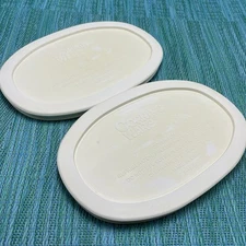 2 Corning Ware Oval Replacement LIDS F-15-PC Freezer Micro Fridge Fits 15oz Dish