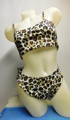 Zaful Bustier Bikini Gr. 40 Leo Muster Komplett Gefüttert Verstellbare Träger