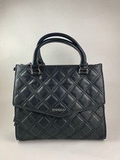 Fiorelli Black Pu Top Handle Handbag Black Lining & Removable Shoulder Strap