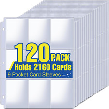 2160 Pockets Card Sleeves Binder Sheets