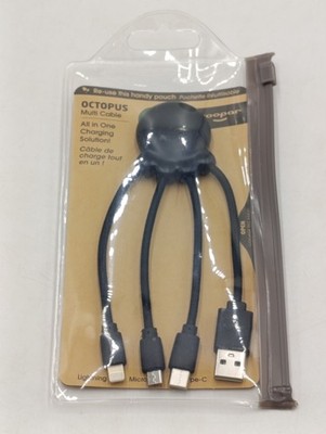 Xoopar Octopus Ladekabel Multi-USB XP61040BK Schwarz Neu