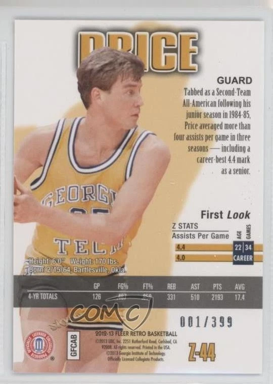2012-13 Fleer Retro 1997-98 Z-Force Rave /399 Mark Price #Z-44 - Image 2 of 2