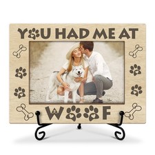Rustic Wood Picture Frames For Dog - You Had Me At Woof, Pet Photo Gifts For ...