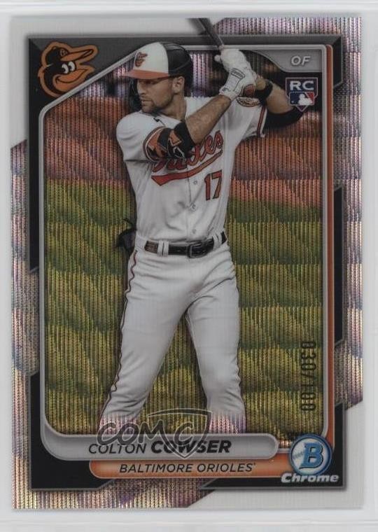 2024 Bowman Chrome Wave Refractor 30/100 Colton Cowser #33 1n3p