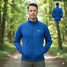 REI Co Op Micro Fleece Jacket Full Zip Blue Polartec Men's Small Outdoor Hiking