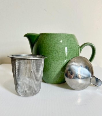 Zero Japan Crackle Green 3 Cup Teapot Stainless Infuser Small Ceramic