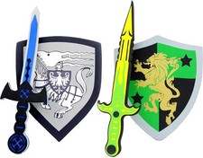 Foam Sword and Shield Play Set for Kids Knight Costume Accessories