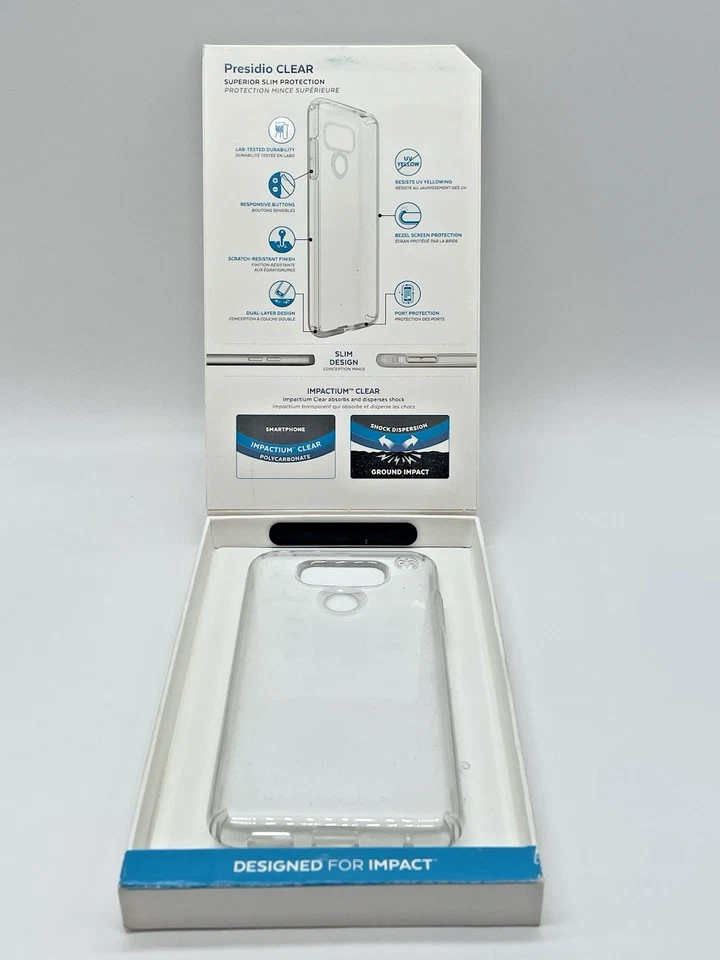Funda Speck Presidio Transparente Original Para Teléfono LG G6 Protección Superior - Nueva Foto 2 de 4