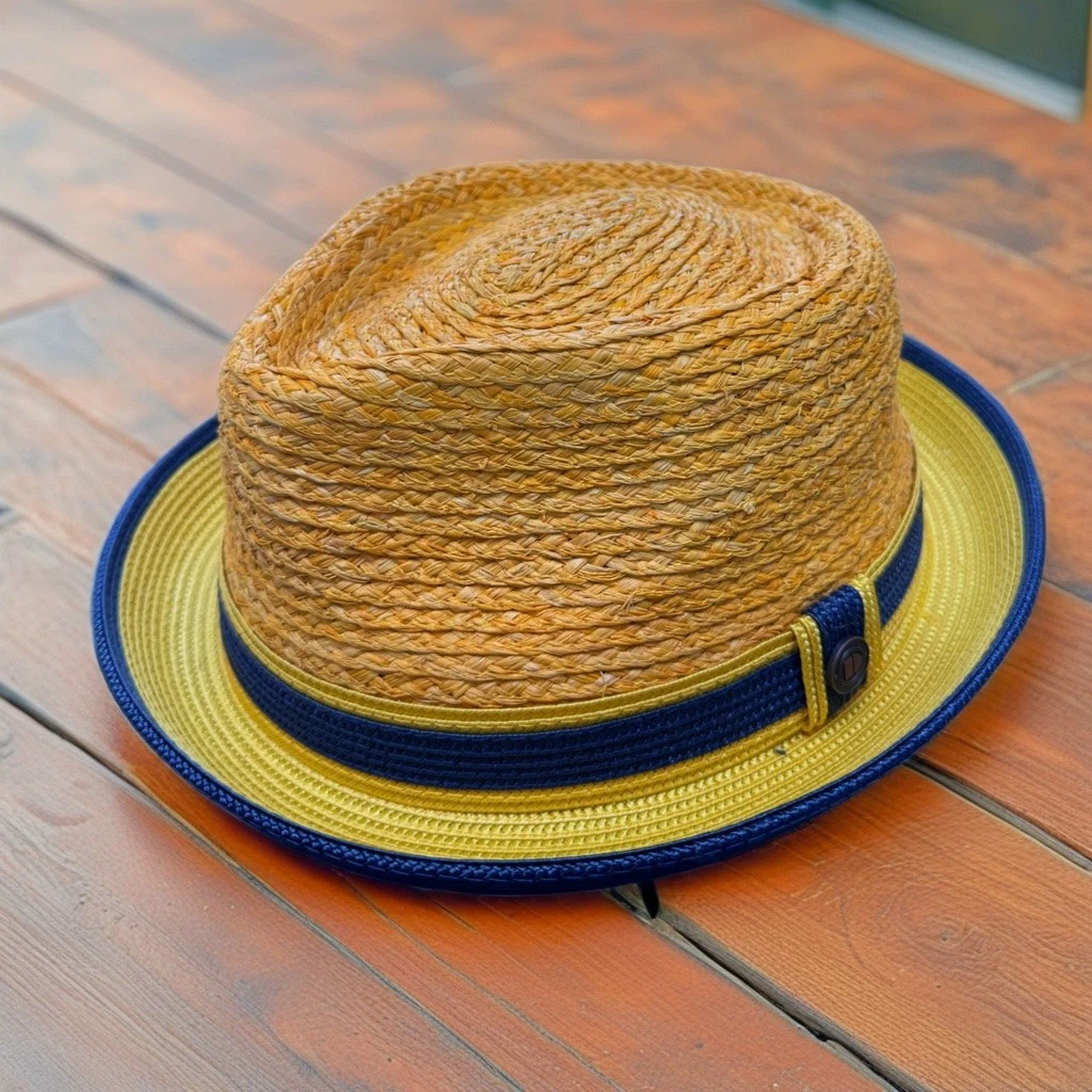 Dasmarca SONNY Two Tone Raffia Straw Summer Porkpie Hat
Opens in a new window or tab