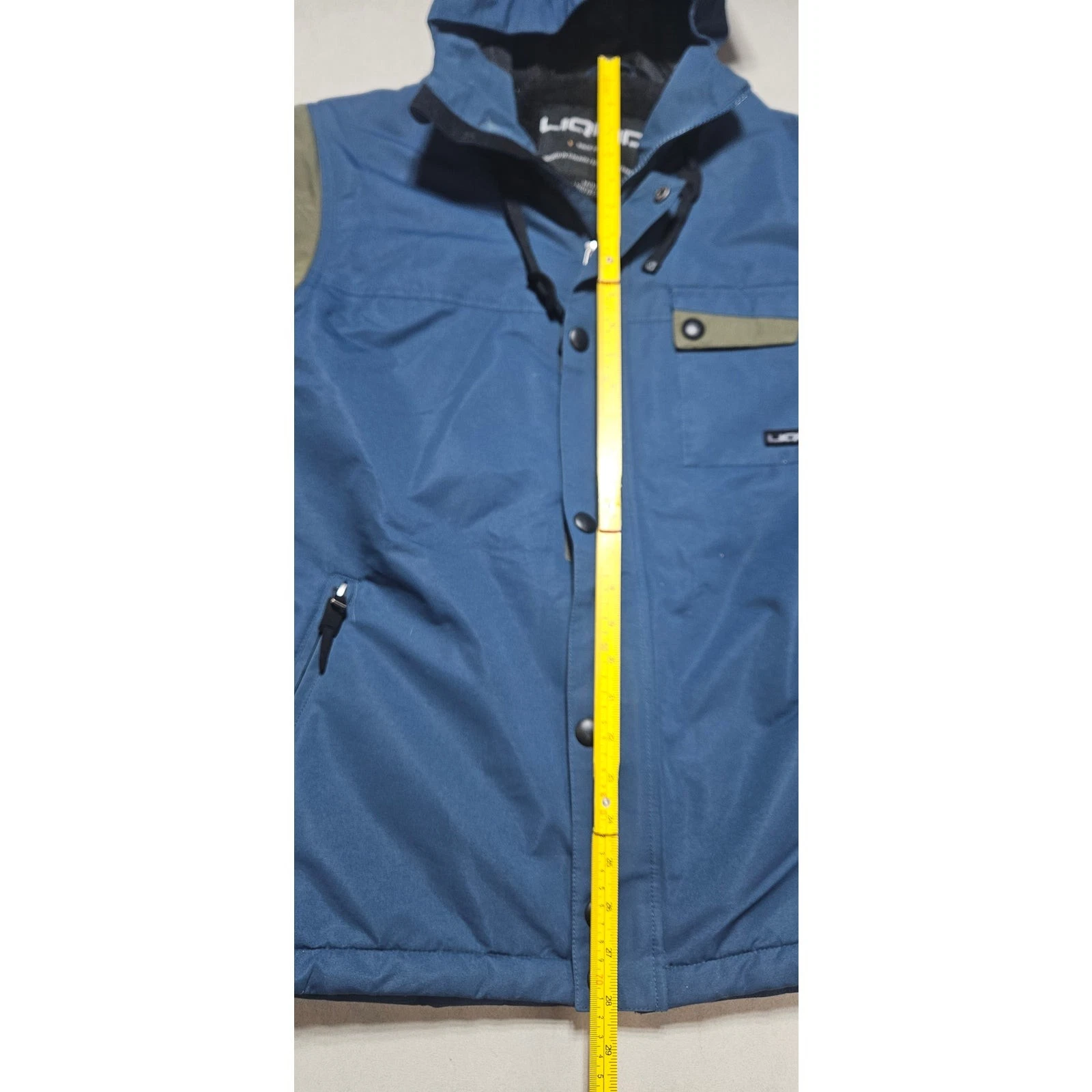 Liquid Mens M Blue Olive Snowboard Ski Jacket Hooded Insulated Winter Coat image 10