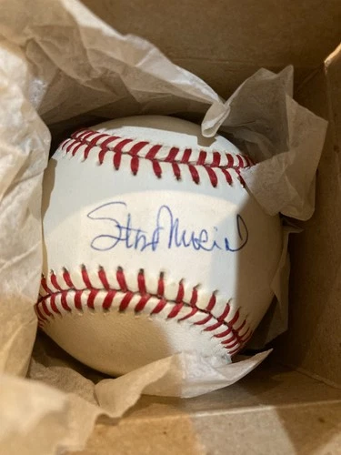 STAN MUSIAL -STAN THE MAN Baseball Signed Ball Authentic certificate +BOX