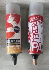 (2) Samuel Adams Rebel Juiced IPA & Rebel IPA Figural Beer Tap Handle Paint Can