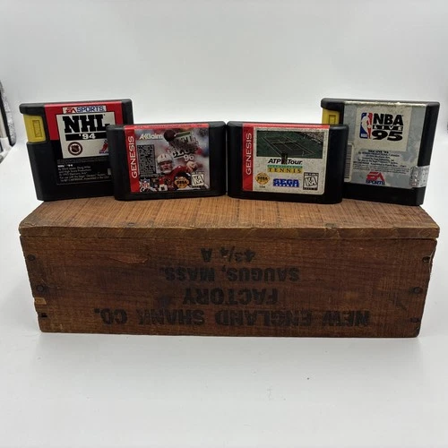Sega Genesis Game Lot Of 4 Classic Sports Games NHL 94 NBA live 95 lot 4