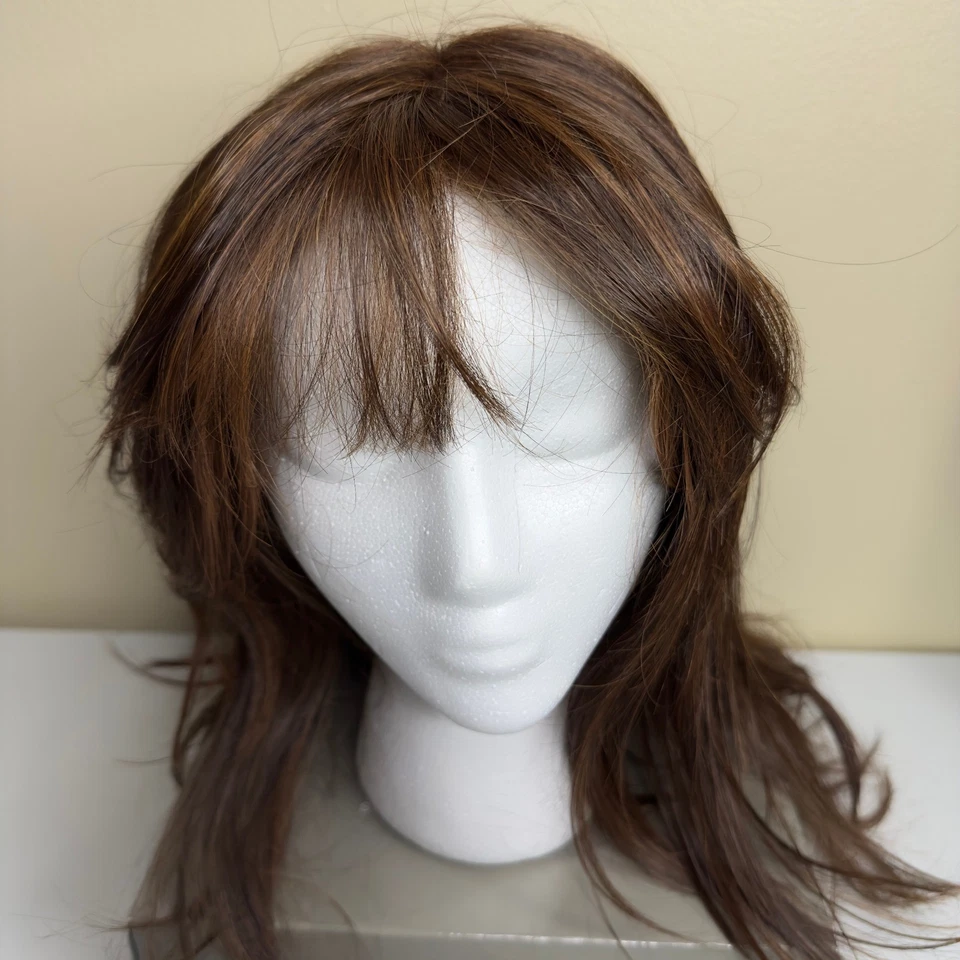 Raquel Welch 假发 Elite RL6/30 平均分层棕色赤褐色混合合成头发 — 第 3/4 张图片