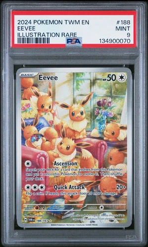 2024 Pokemon TWM EN-Twilight Masquerade Eevee Illustration Rare PSA 9 #188