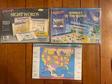 Vintage GeoSafari Educational Learning Cards Animals Science SS Sight Words