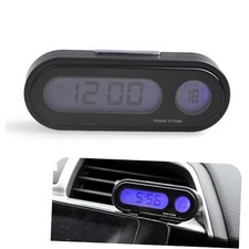 1 PC Car Clocks, Dashboard Mini Clock, Multi-Functional Portable LCD Luminous