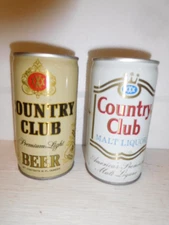 4 Vintage Collectible ~ Country Club ~ Pull-Tab Beer Cans