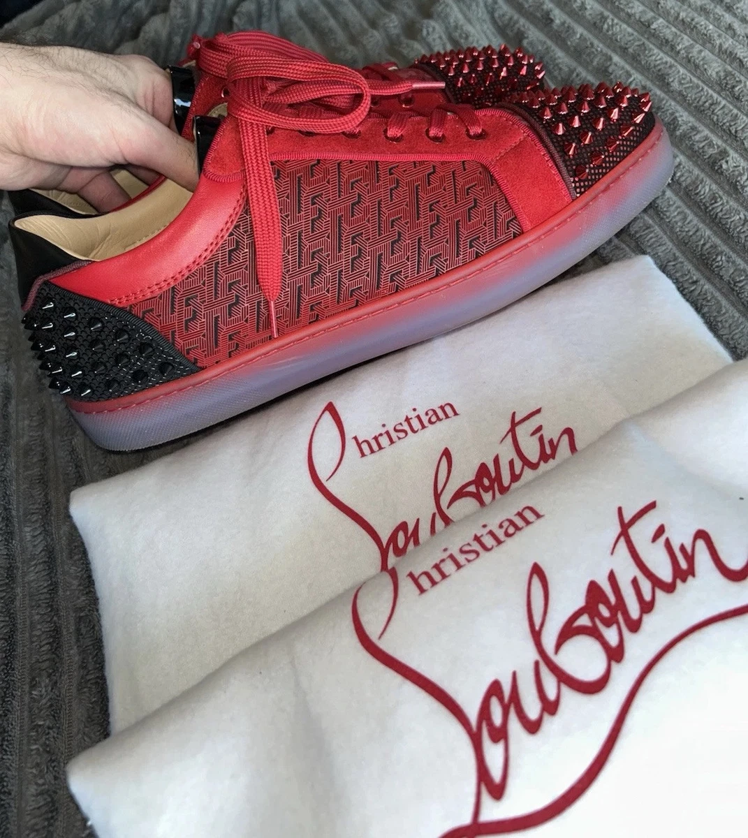 Christian Louboutin Red Suede Casual Shoes for Men for sale - eBay