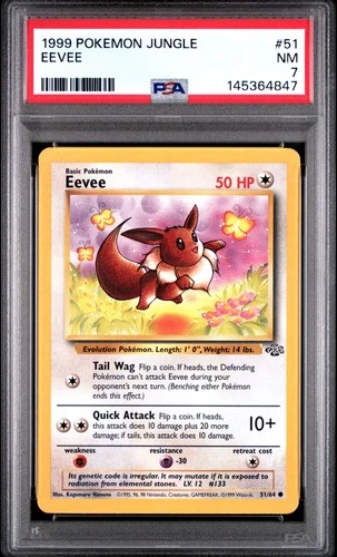 1999 POKEMON JUNGLE #51 EEVEE PSA 7