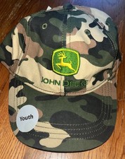 YOUTH John Deere Camo Hat - Adjustable Baseball Cap NEW with Tags