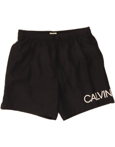 CALVIN KLEIN Mens Graphic Swimming Shorts Large Black IA07
