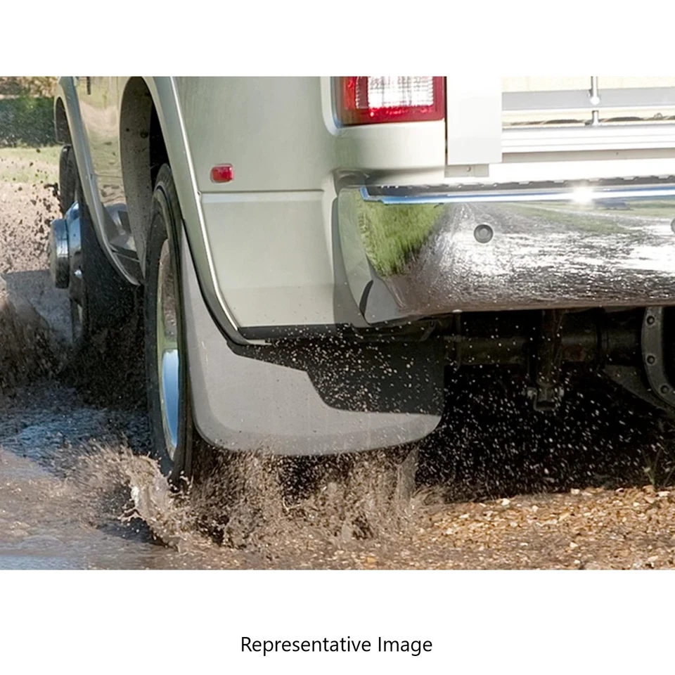 Husky Liners Rear Black Thermoplastic Mud Guards for 03-09 Dodge Ram 3500 Dually - Image 3 of 4