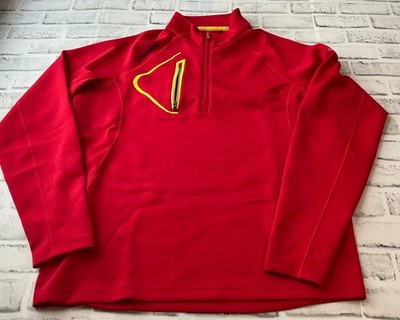 Sunice Mens L Red Windbreaker LongSleeve Typhoon 1/4 Zip