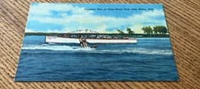 Craig Beach Park Lake Milton OH Postcard Excursion Boat Linen Vintage 1940’s Oaz