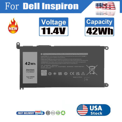 N Battery 42Wh YRDD6 Laptop Battery For Dell Inspiron 7586 5482 5485 5491 3310 2-in-1 3493 3582 3593 3793 5493 5593 5480 5590 5591 5594 5598 15 3583 3584 Vostro 3491 5581 5490 5590 1VX1H VM732 11.4V 3Cell Dell Inspiron 15 3000