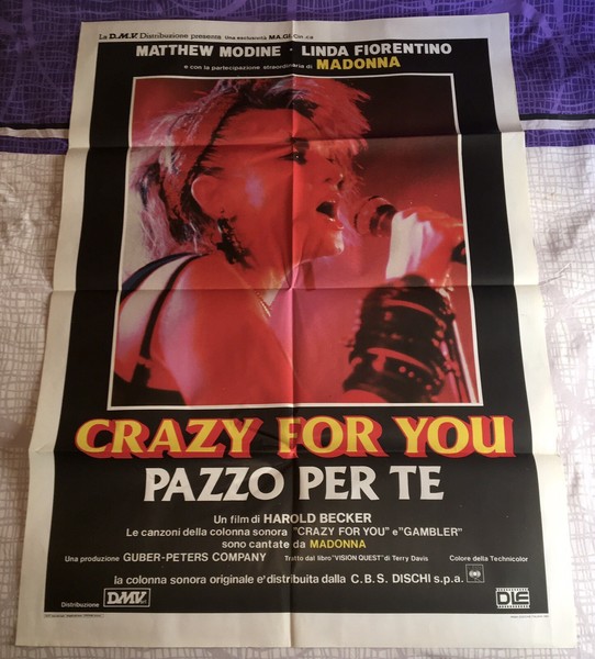 MADONNA BY RICHARD CORMAN PROMOTIONAL HUGE POSTER CRAZY FOR YOU 1986 NEAR MINT