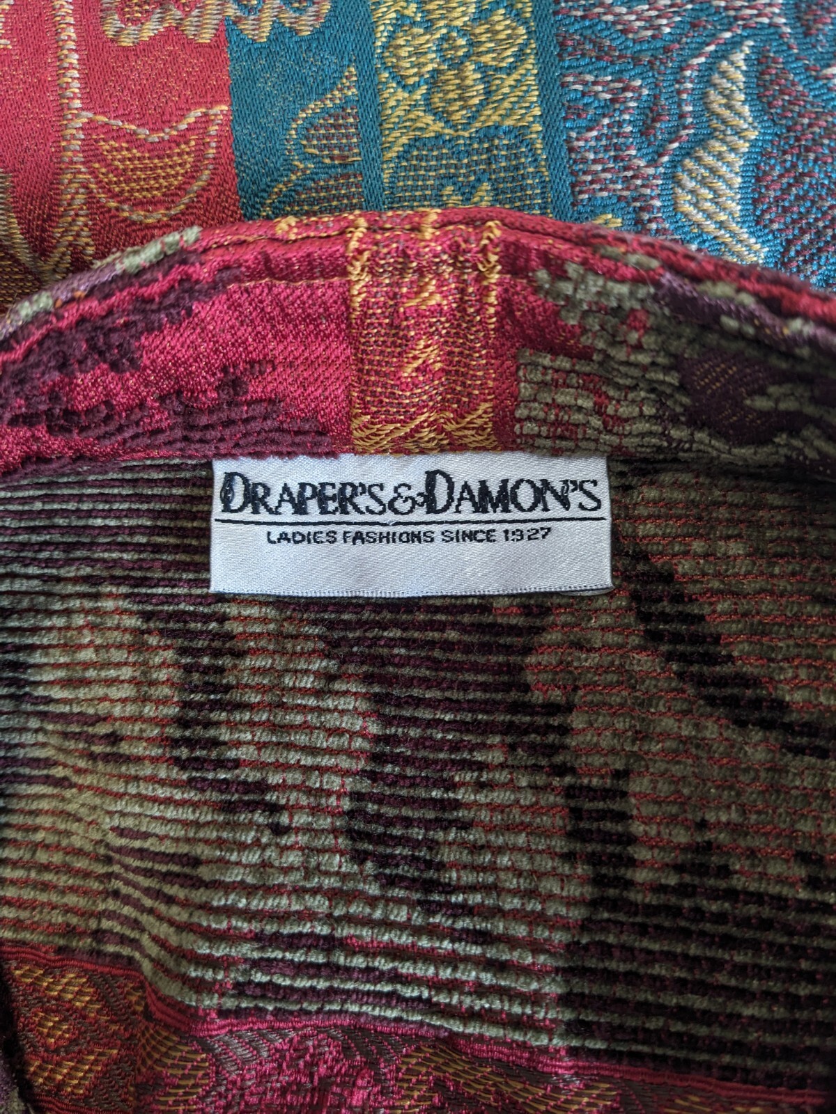 Drapers & Damons Size Large Patchwork Tribal Flor… - image 12