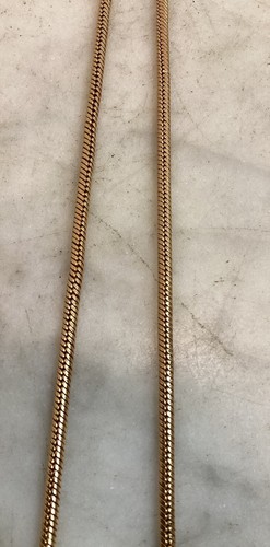 Vintage 14K Gold Herringbone Snake Chain Necklace 17.25” Long Italy 5.18 Grams - Picture 17 of 22