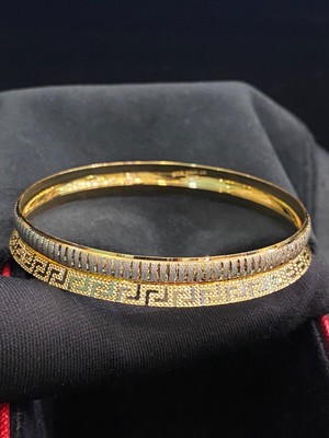 Bracelet Perles 22K Or Jaune 7g Dubaï Fait Main - Superbe Pour Cadeau Fiançailles/mariage