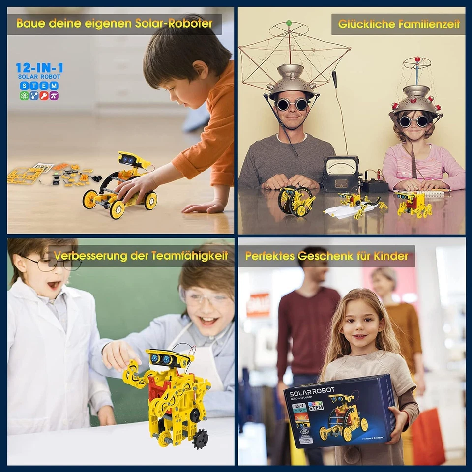 Solar Roboter Spielzeug ab 8 12-in-1 STEM Experimente für Kinder Alt - Bild 4 von 4
