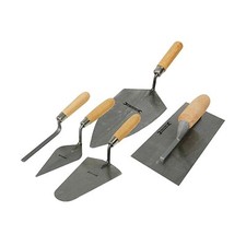 5-TEILIG KELLEN SET ZIEGEL VERLEGUNG HANDWERKER WERKZEUG SPITZ Gipser P186