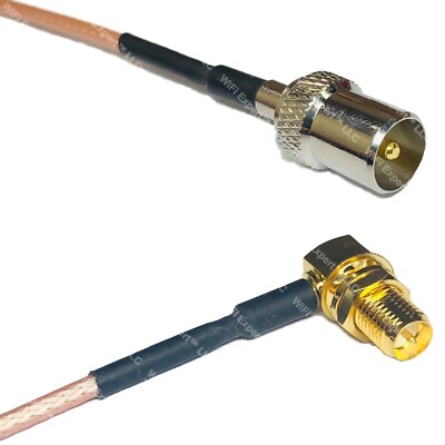 RG316 DVB TV Pal Male to RP-SMA FEMALE ANGLE RF Cable Rapid-SHIP LOT