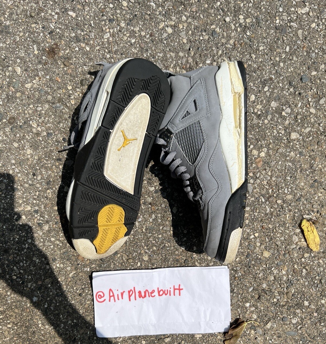 Nike Air Jordan 4 グレー/イエロー Nike Air Jordan 4 IV Retro SE Neon 95 Grey Size 10.5 Sneakers w