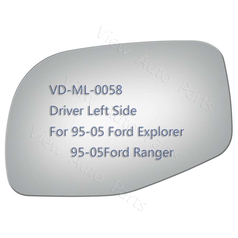 1995-2005 Ford Ranger Explorer Left Side Driver Mirror Glass with Adhesive-image