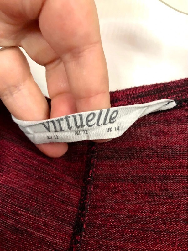 Virtuelle Taking Shape Burgundy Patterned Red Hal… - image 5