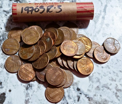 1 Roll 1970-1981 P D And/Or S U.S. Lincoln Memorial Pennies 1970'SR-3 - Picture 4 of 5