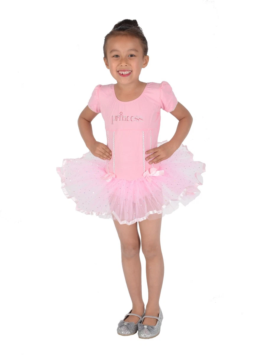 Niña Princess Rosa Ballet Vestido de Baile Vestido con Tutú 2 3 4 5 6 7 8  Años